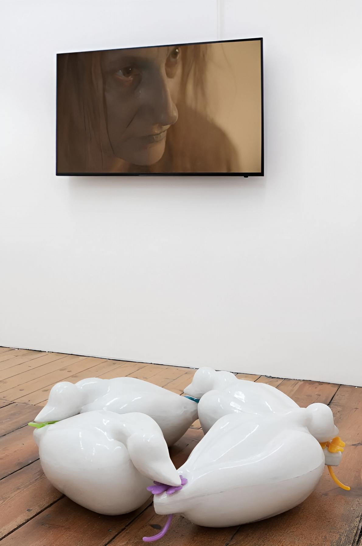 Edges that blur, bodies that fold into something other exhibition view